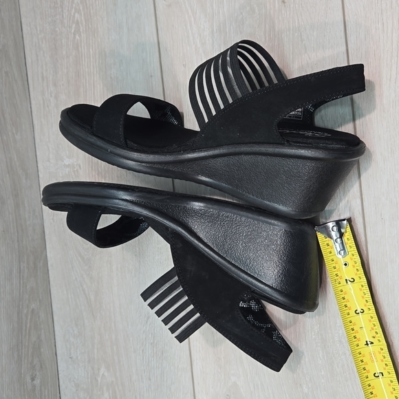 Skechers Women Rumblers sci fi  Memory Foam Wedge Sandals shoes sz 9 - Picture 9 of 12